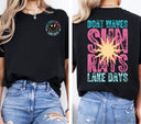 Boat waves, Sun rays, Lake days dtf transfer- 2 pc set