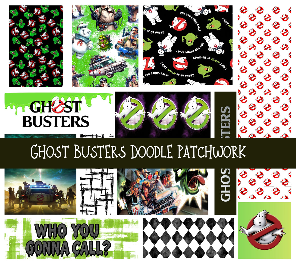 Ghost Busters Doodle Patchwork Set