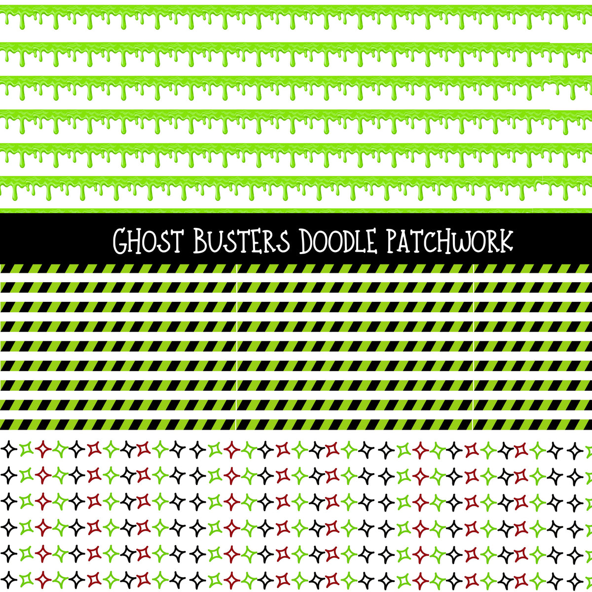 Ghost Busters Doodle Patchwork Set