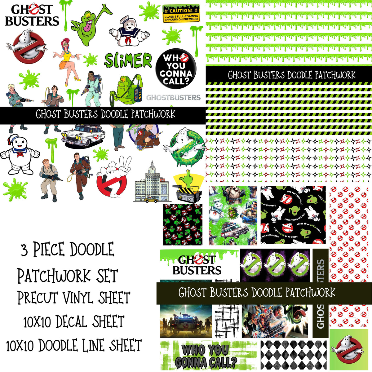 Ghost Busters Doodle Patchwork Set