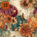 Gilded Harvest collection- 2 sizes vinyl sheets-20 designs available