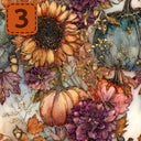 Gilded Harvest collection- 2 sizes vinyl sheets-20 designs available