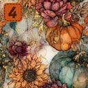 Gilded Harvest collection- 2 sizes vinyl sheets-20 designs available
