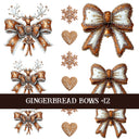 Gingerbread Bow Collection Decal sheets-12 styles