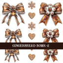 Gingerbread Bow Collection Decal sheets-12 styles