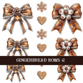Gingerbread Bow Collection Decal sheets-12 styles