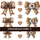 Gingerbread Bow Collection Decal sheets-12 styles