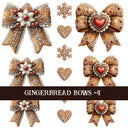 Gingerbread Bow Collection Decal sheets-12 styles