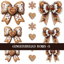 Gingerbread Bow Collection Decal sheets-12 styles