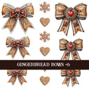 Gingerbread Bow Collection Decal sheets-12 styles