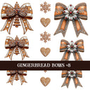 Gingerbread Bow Collection Decal sheets-12 styles