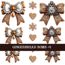 Gingerbread Bow Collection Decal sheets-12 styles