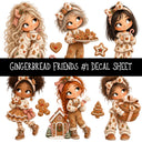 Gingerbread Friends UV DTF Decal sheets 10 Designs available