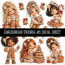 Gingerbread Friends UV DTF Decal sheets 10 Designs available
