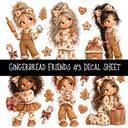Gingerbread Friends UV DTF Decal sheets 10 Designs available