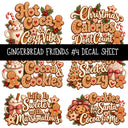 Gingerbread Friends UV DTF Decal sheets 10 Designs available