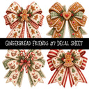 Gingerbread Friends UV DTF Decal sheets 10 Designs available