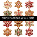Gingerbread Friends UV DTF Decal sheets 10 Designs available