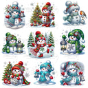 Snowmen UV DTF Decal sheet