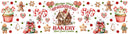 Gingerbread Bakery UV DTF Bucket and jar wraps