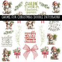 Gnome for Christmas Doodle Patchwork Set