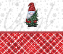Gnome Tree With Plaid Wrap, 12 x 12