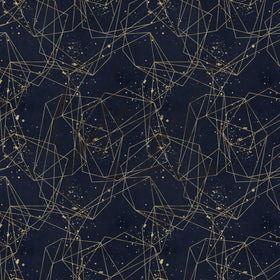 Golden Blue Geometric Sky Adhesive Vinyl