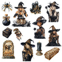 Golden Halloween Leopard UV DTF Decal Sheets- 5 Design Options
