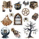 Golden Halloween Leopard UV DTF Decal Sheets- 5 Design Options