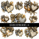 Golden Leopard Hearts UV Decal sheets 3 to choose from