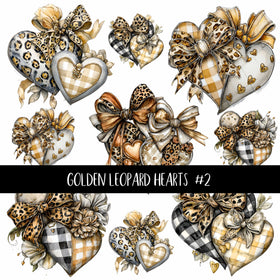 Golden Leopard Hearts UV Decal sheets 3 to choose from
