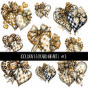 Golden Leopard Hearts UV Decal sheets 3 to choose from