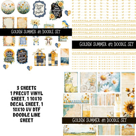 Golden Summer Doodle Patchwork Sets 2 styles available