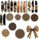 Golden Halloween Leopard UV DTF Decal Sheets- 5 Design Options