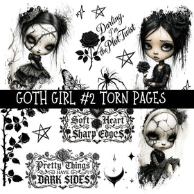 Goth Girl UV DTF Decal sheets 6 designs available