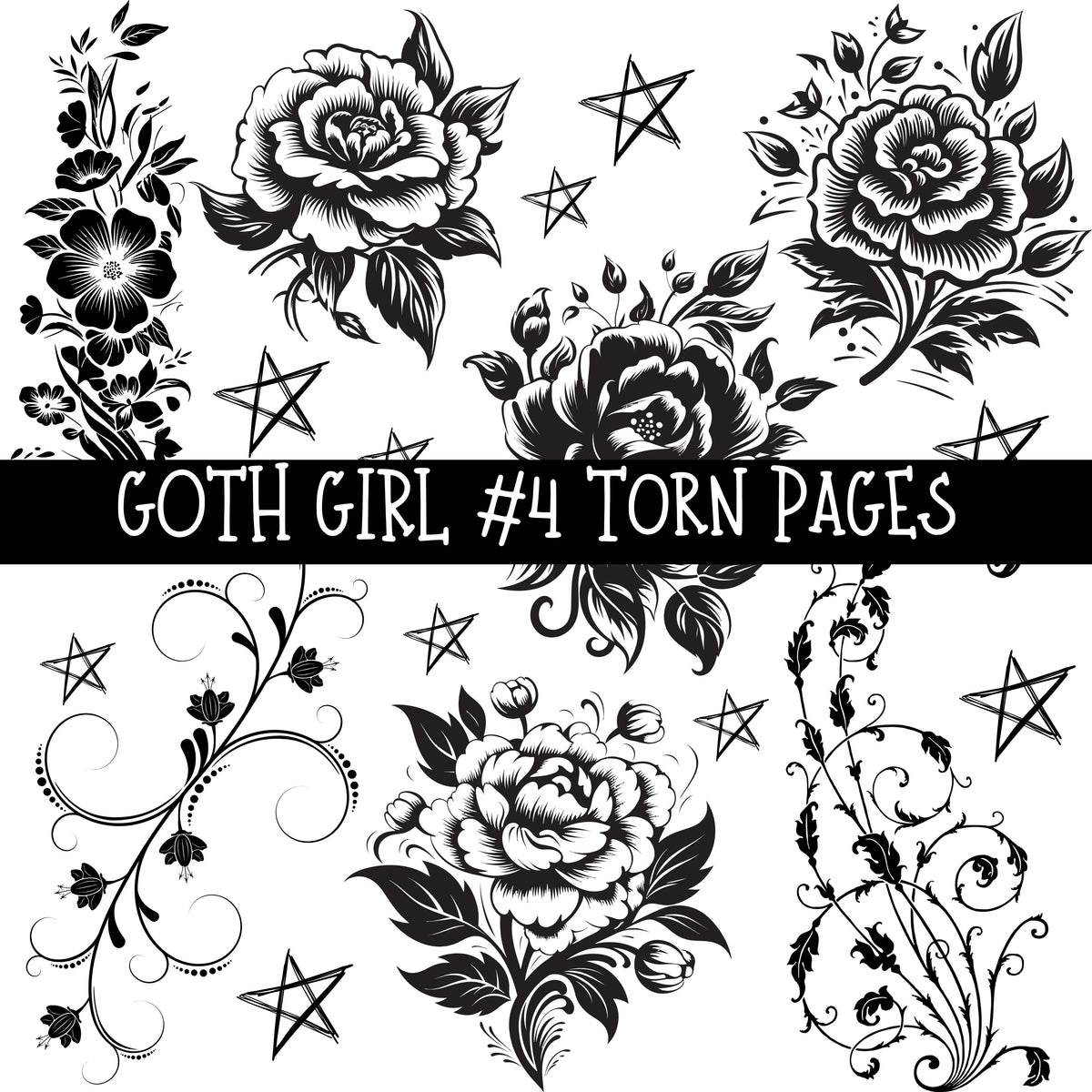 Goth Girl UV DTF Decal sheets 6 designs available