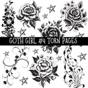 Goth Girl UV DTF Decal sheets 6 designs available