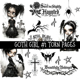 Goth Girl UV DTF Decal sheets 6 designs available