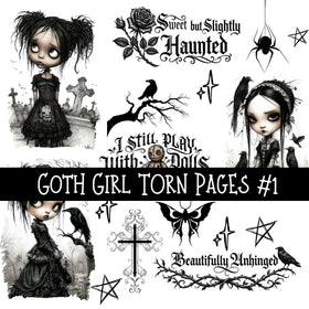 Goth Girl UV DTF Decal sheets 6 designs available