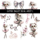 Gothic Ballet UV DTF Decal sheets 2 styles