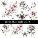 Gothic Ballet UV DTF Decal sheets 2 styles