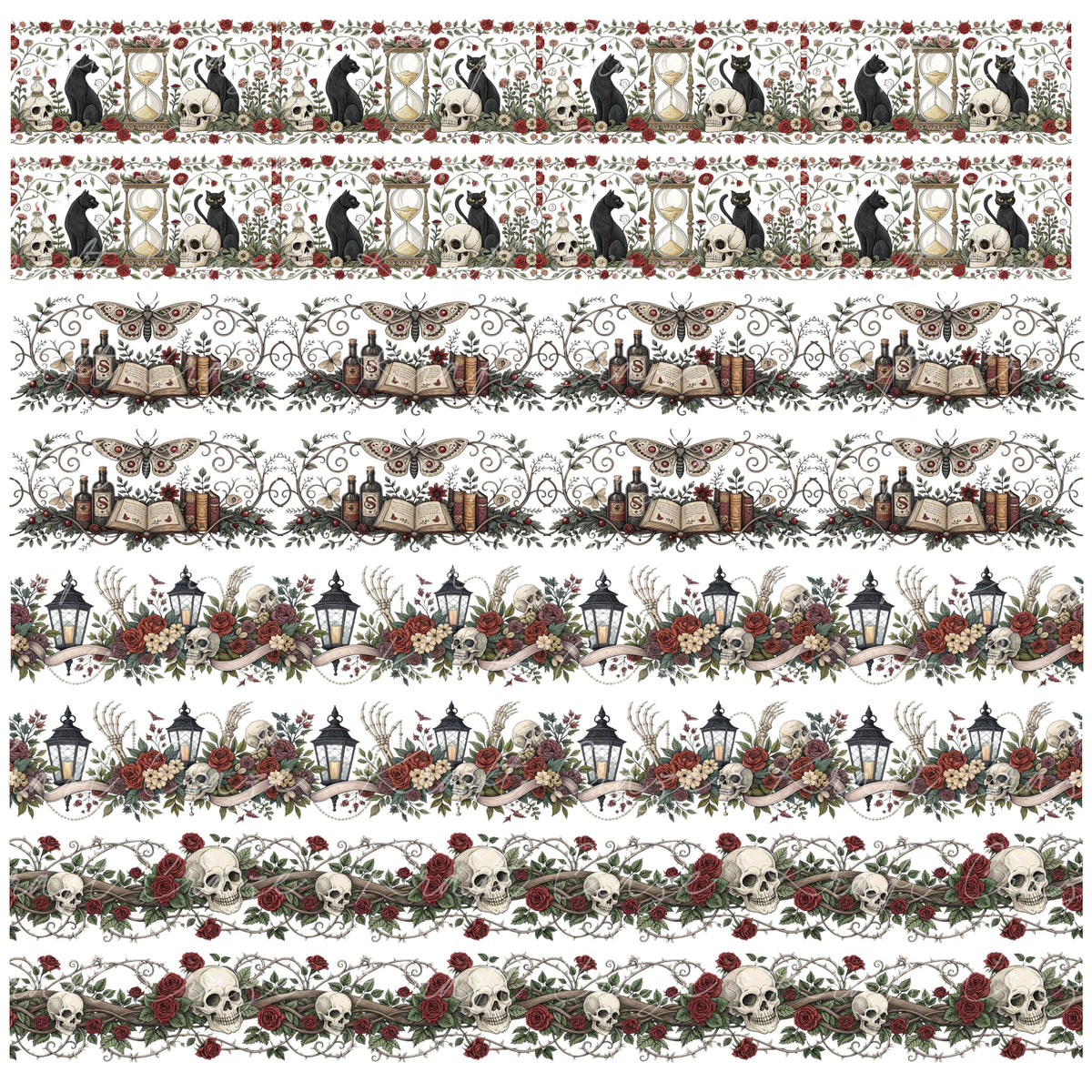 Gothic Borders UV DTF Decal sheet 2 Design Options