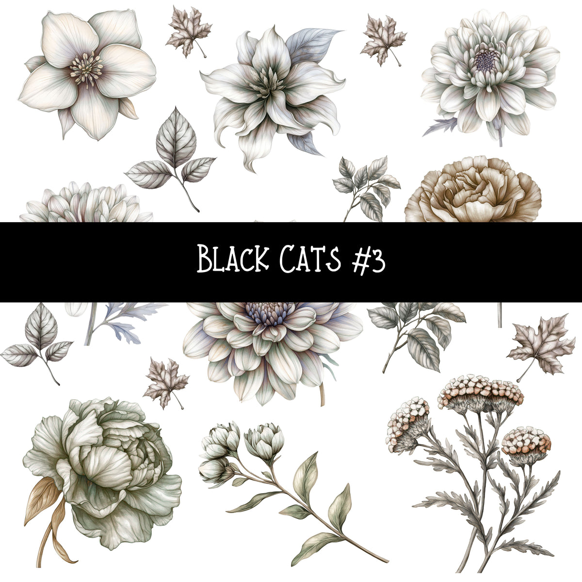 Black Cat UV DTF Decal sheets 4 Designs available
