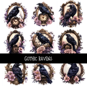 Gothic Ravens UV DTF Decal sheets