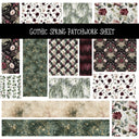 Gothic Spring Patchwork precut vinyl sheet available in 12x12 or 6x6 sizes