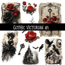 Gothic Victorian torn Pages UV DTF Decal sheets 3 designs available