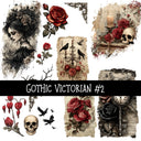 Gothic Victorian torn Pages UV DTF Decal sheets 3 designs available