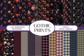 Gothic Prints 12x12 Vinyl sheets- 24 prints available