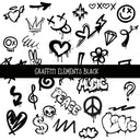 Graffiti elements UV DTF Decal sheets 3 color Options