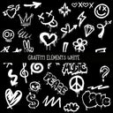 Graffiti elements UV DTF Decal sheets 3 color Options